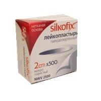 Лейкопластырь силкофикс №1 шт.  нетк.осн. 2*500см (МЕДКОМ)