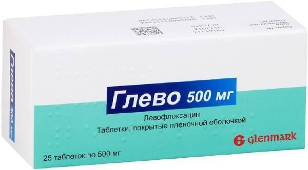 Глево 500мг таб.п/об.пл. №25 (Glenmark pharmaceuticals ltd)