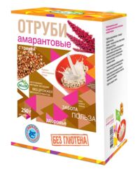 Отруби амарантовые 250г б/глютена диетическ. греча (ЗДОРОВЫЙ ПРОДУКТ)