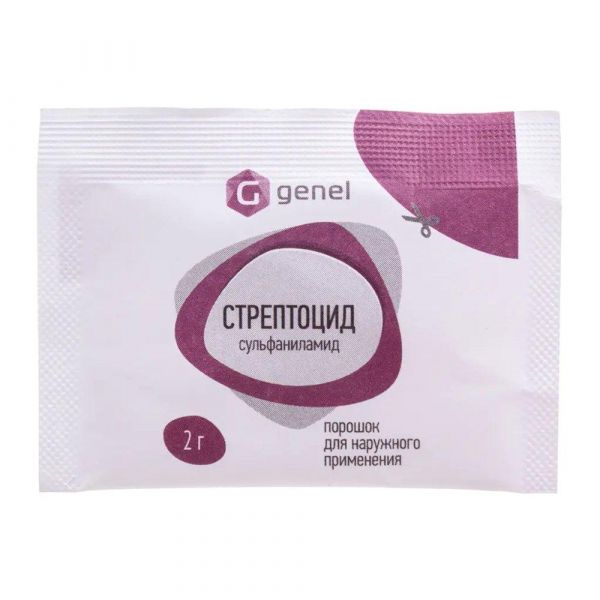 Стрептоцид 2г пор.д/пр.наружн. №5 пак. (Технопарк-центр ооо)