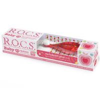 R.o.c.s. (рокс) зубная паста бэби 45г яблоко +з/щетка baby (ЕВРОКОСМЕД ООО)