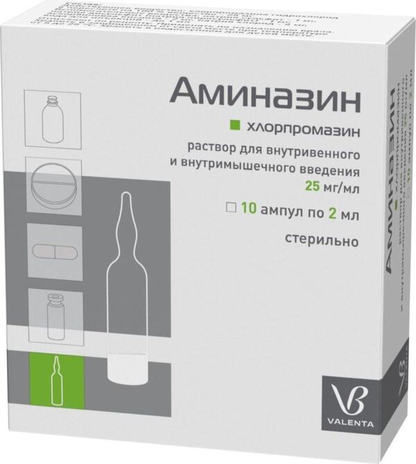 Аминазин 25мг/мл 2мл р-р д/ин.в/в.,в/м. №10 амп. (Новосибхимфарм оао)
