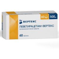 Леветирацетам 500мг таб.п/об.пл. №60 (ВЕРТЕКС)