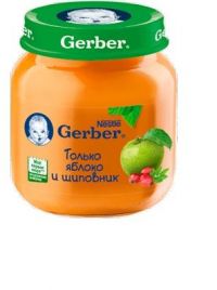 Gerber (Гербер) пюре 130г яблоко шиповник (GERBER PRODUCTS COMPANY)