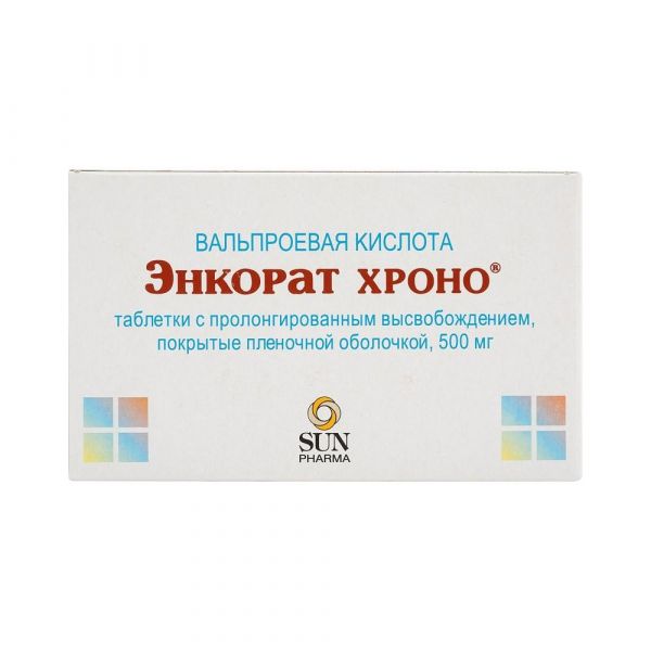 Энкорат хроно 500мг таб.п/об.пл.пролонг. №30 (Sun pharmaceutical industries ltd_2)