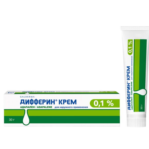 Дифферин 0.1% 30г крем д/пр.наружн. №1 туба (Galderma laboratoires s.a.)