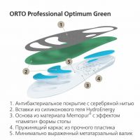Стельки ортопедические orto-optimum green р.44 (МАЛТРИ)