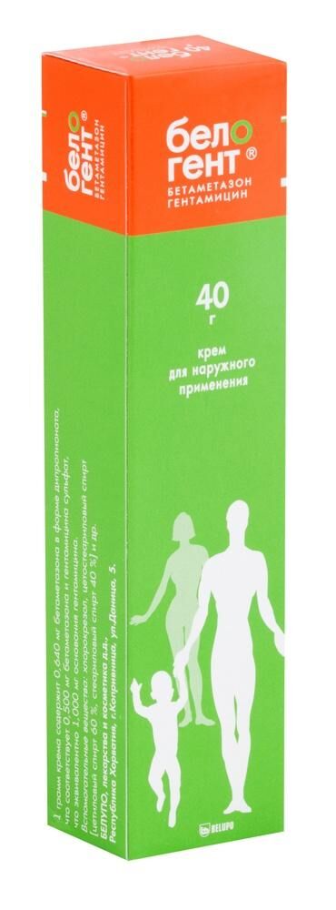 Белогент 40г крем д/пр.наружн. №1 туба (Belupo d.d.)