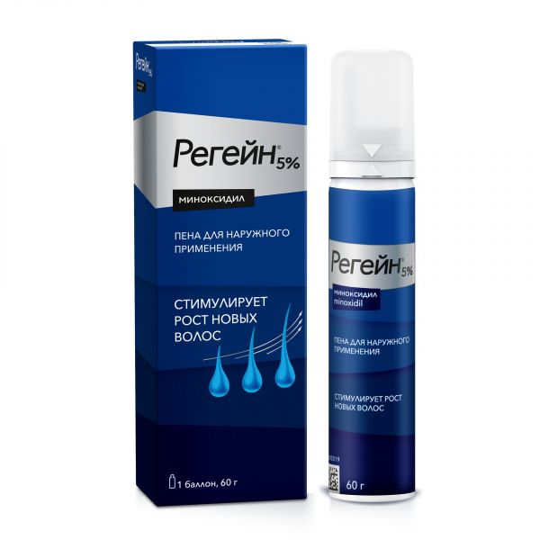 Регейн 5% 60г пена.д/пр.наруж. №1 бал.аэр. (Asm aerosol-servis ag)