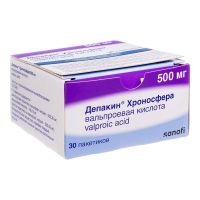 Депакин хроносфера 500мг гран.д/пр.внутр.пролонг. №30 пак. (САНОФИ)