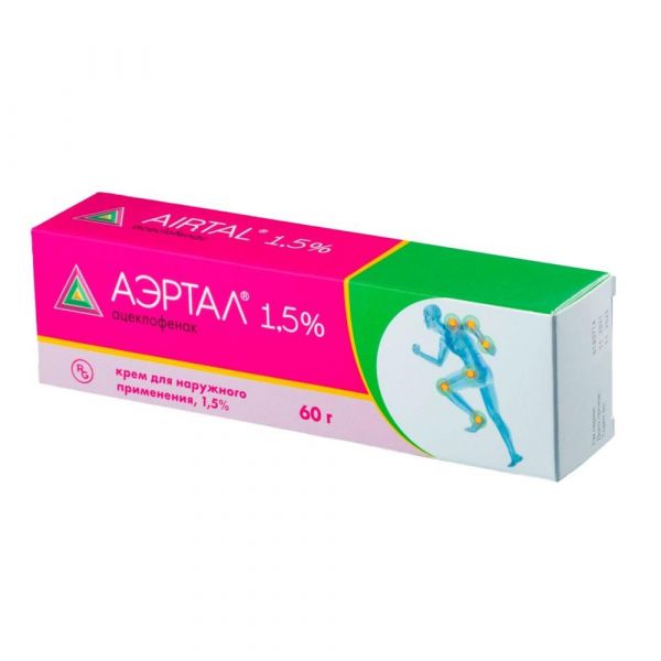 Аэртал 1.5% 60г крем д/пр.наружн. №1 туба (Gedeon richter plc._3)