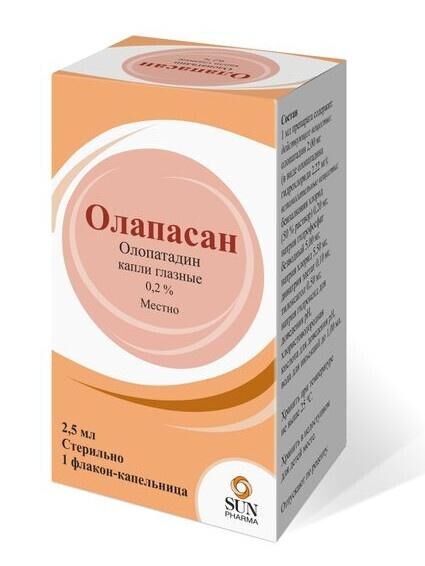 Олапасан 0,2% 2,5мл капли глазн. фл.-кап. (Sun pharmaceutical medicare ltd.)