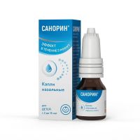 Санорин 0.05% 10мл капли наз. №1 фл.-кап. (КСАНТИС ФАРМА)