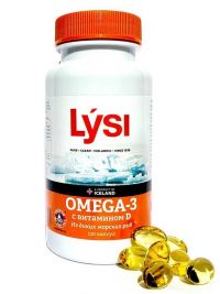 Лиси омега-3 капс. №120 витамин д (LYSI HF)