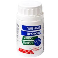 Дрожжи пивные с кальцием, магнием и вит.d таб. №100 (ЭККО ПЛЮС ООО)
