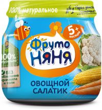 Фрутоняня пюре 80г цв.капуста кукуруза морковь (ПРОГРЕСС ОАО)