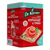 Dr. Korner (Др.корнер) хлебцы ржаные 100г кориандр тмин (ХЛЕБПРОМ ОАО)