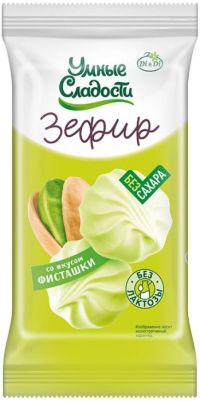 Умные сладости зефир 60г вкус фисташки в мол.-шок.глаз. (КОРПОРАЦИЯ ДИ ЭНД ДИ ООО)