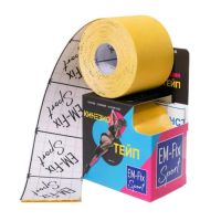 Бинт кинезио-тейп em-fix sport усил. фиксация 5*500 желтый (СФМ ГОСПИТАЛЬ ПРОДАКТС)