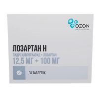 Лозартан-н 12,5мг+100мг таб.п/об.пл. №90 (АТОЛЛ)