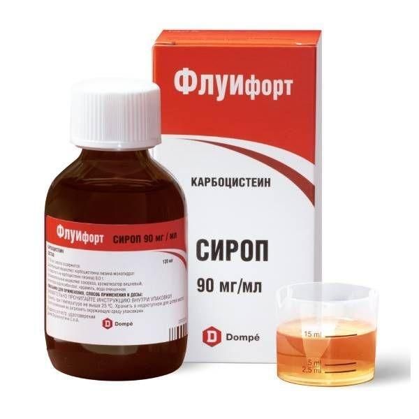 Флуифорт 90мг/мл 120мл сироп №1 фл.стак.мерн. (Dompe farmaceutici s.p.a.)