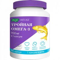 Тройная омега 3 950мг капс. №80 anti-age (ЭВАЛАР)