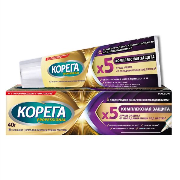 Корега крем д/фикс. зубных протезов 40мл максимальная фиксация прилегание /комплексная защита (Stafford miller ireland limited)