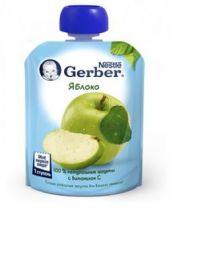 Gerber (Гербер) пюре 90г яблоко (GERBER PRODUCTS COMPANY)