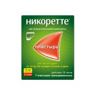 Никоретте 15мг/16ч пластырь т/дерм. №7 саше  полупрозр. 2 этап (ДЖЕЙТНЛ)