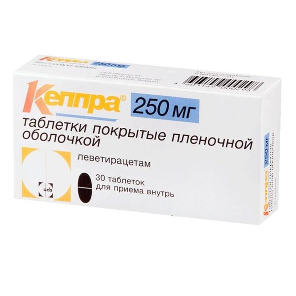 Кеппра 250мг таб.п/об.пл. №30 (Ucb pharma s.a._3)