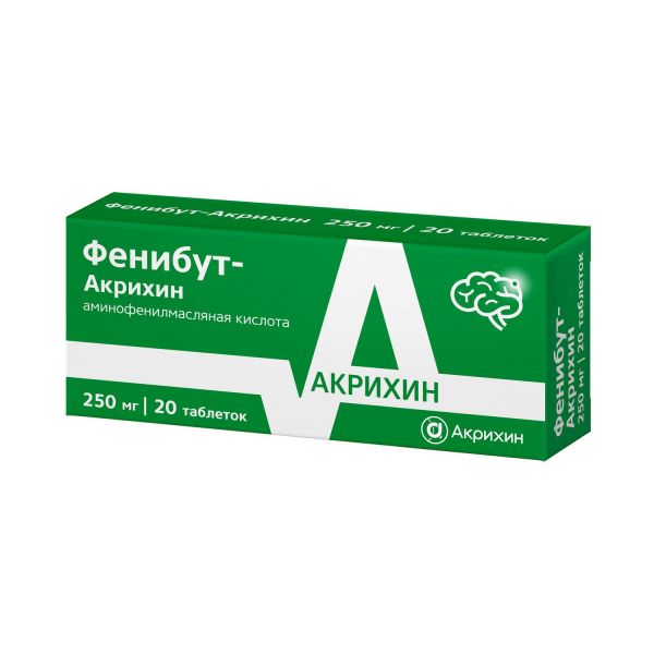 Фенибут 250мг таб. №20 (Акрихин ао)