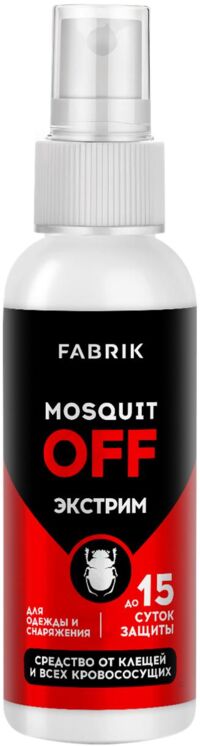 Fabrik cosmetology (Фабрик косметолоджи) mosquit off 100мл спрей экстрим (ГРИНФИЛД РУС ООО)