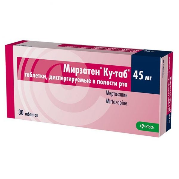 Мирзатен ку-таб 45мг таб.дисп.в полости рта №30 (Krka d.d.)
