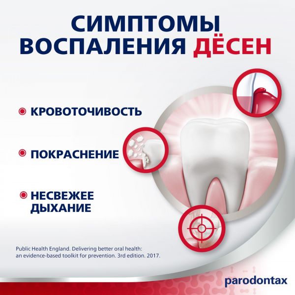 Parodontax (Пародонтакс) зубная паста бережное отбеливание 75мл (De miclen as)