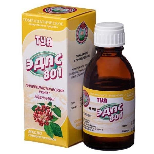 Эдас-801 масло туи 25мл №1 фл. (Эдас холдинг оао)