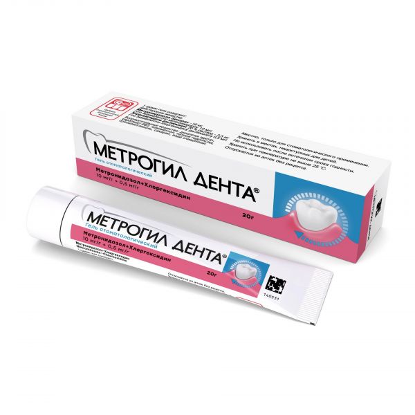 Метрогил дента 20г гель стомат. №1 туба (Unique pharmaceutical laboratories_1)