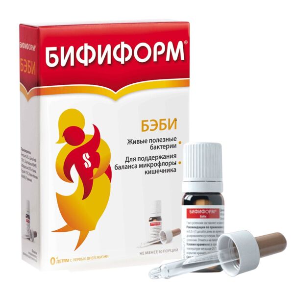 Бифиформ бэби 7мл р-р масл. №1 фл.пипет.доз. (Ferrosan srl.)