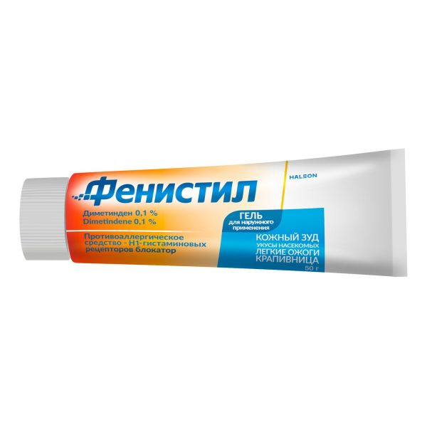 Фенистил 0.1% 50г гель д/пр.наружн. №1 туба (Novartis consumer health s.a.)