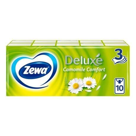 Зева deluxe платочки носовые №10 ромашка (Sca hygiene products ab)