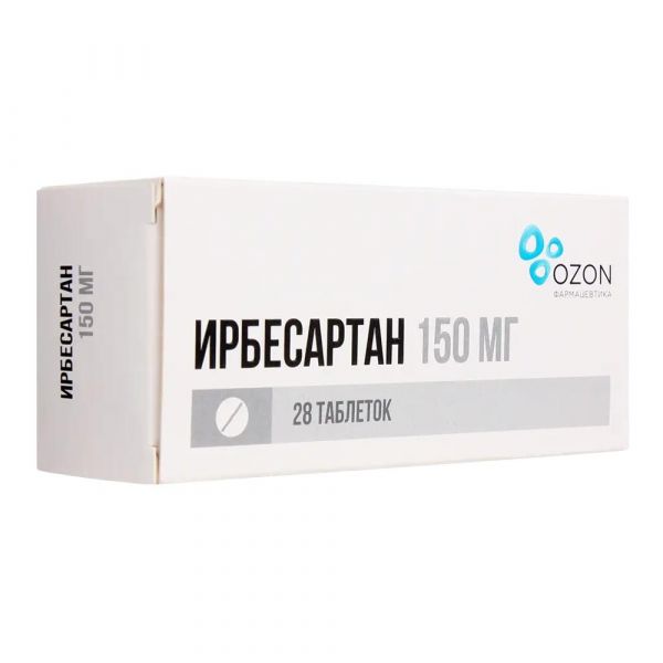 Ирбесартан 150мг таб.п/об.пл. №28 (Озон ооо)