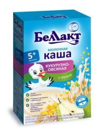 Беллакт каша молочная 250г кукуруза овсянка груша (БЕЛЛАКТ ОАО)