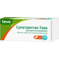 Суматриптан-тева 100мг таб.п/об.пл. №6 (ТЕВА)