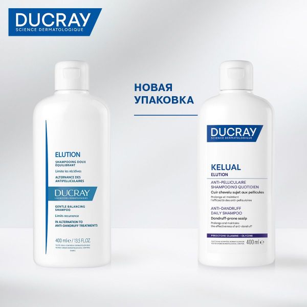 Ducray (Дюкрэ) элюсьон (келюаль)  шампунь 400мл (Pierre fabre dermo-cosmetique)