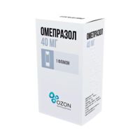 Омепразол 40мг лиоф.д/р-ра д/инф. №1 фл. (ОЗОН)