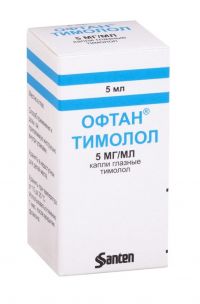 Офтан тимолол 0.5% 5мл капли глазн. №1 фл.-кап. (САНТЭН)
