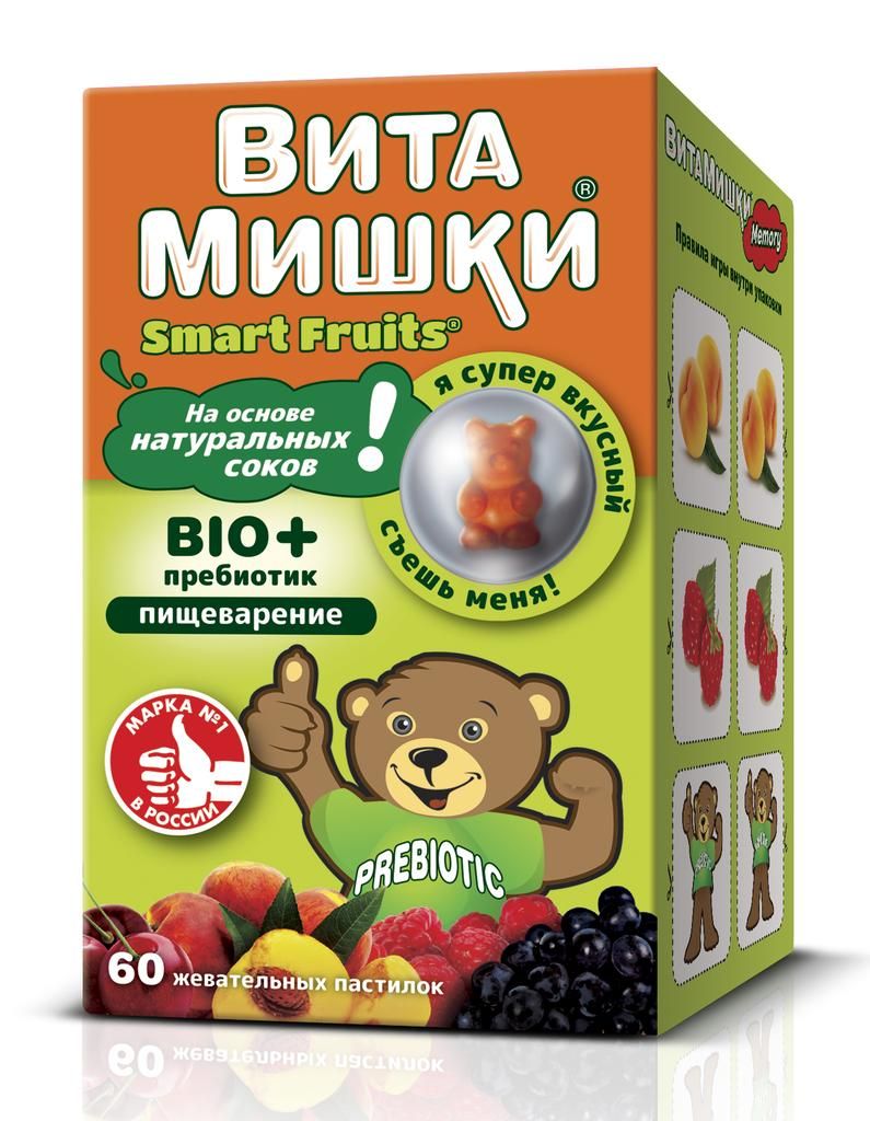 Витамишки bio+ пастилки жев. №60 (Santa cruz nutritionals) - цены в  Нефтекамске, купить Витамишки bio+ пастилки жев. №60 в аптеке Фармленд,  инструкция по применению, отзывы