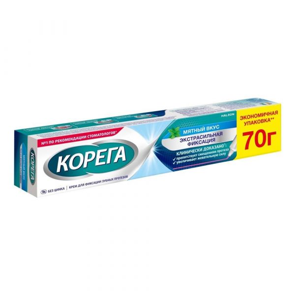 Корега крем д/фикс. зубных протезов экстра сильный 70г мятный вкус (Stafford miller ireland limited_2)