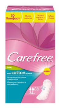 Carefree (Кэфри) прокладки экстракт хлопка №34 ароматиз. (ДЖЕЙТНЛ)