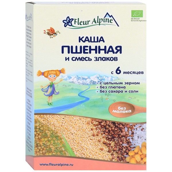 Каша безмолочная fleur alpine organic три злака