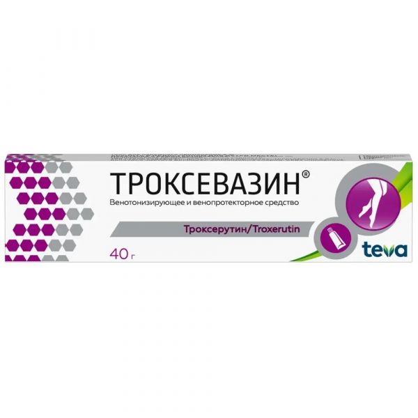 Троксевазин 2% 40г гель д/пр.наружн. №1 туба (Balkanpharma-troyan ad_2)